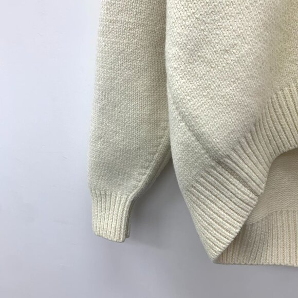 J16838 Alexander Wang Womens Cream Oversized Wool Blend Sweater - Picture 4 of 7